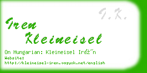 iren kleineisel business card